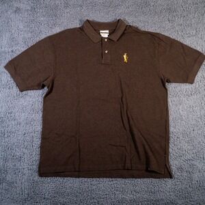 Vintage Walt Disney World Shirt Polo XL Brown Tiger Short Sleeve